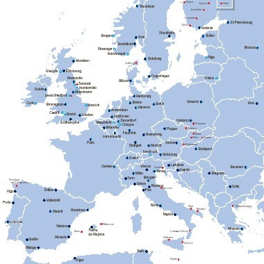 Air France - mapa destynacji